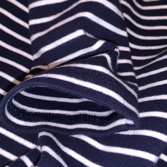 J CREW | Off the shoulder navy nautical top - Picture 4 of 6